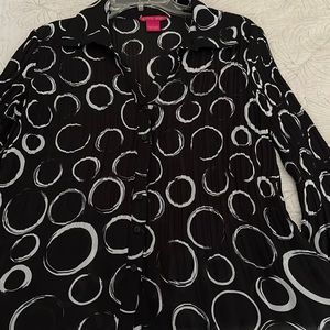 Womens black and white blouse
